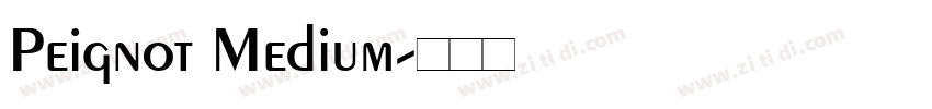 Peignot Medium字体转换